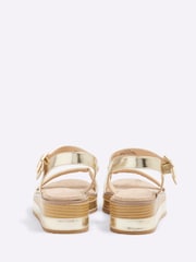 River Island Gold Two Part Flatform Sandals - Image 5 of 6