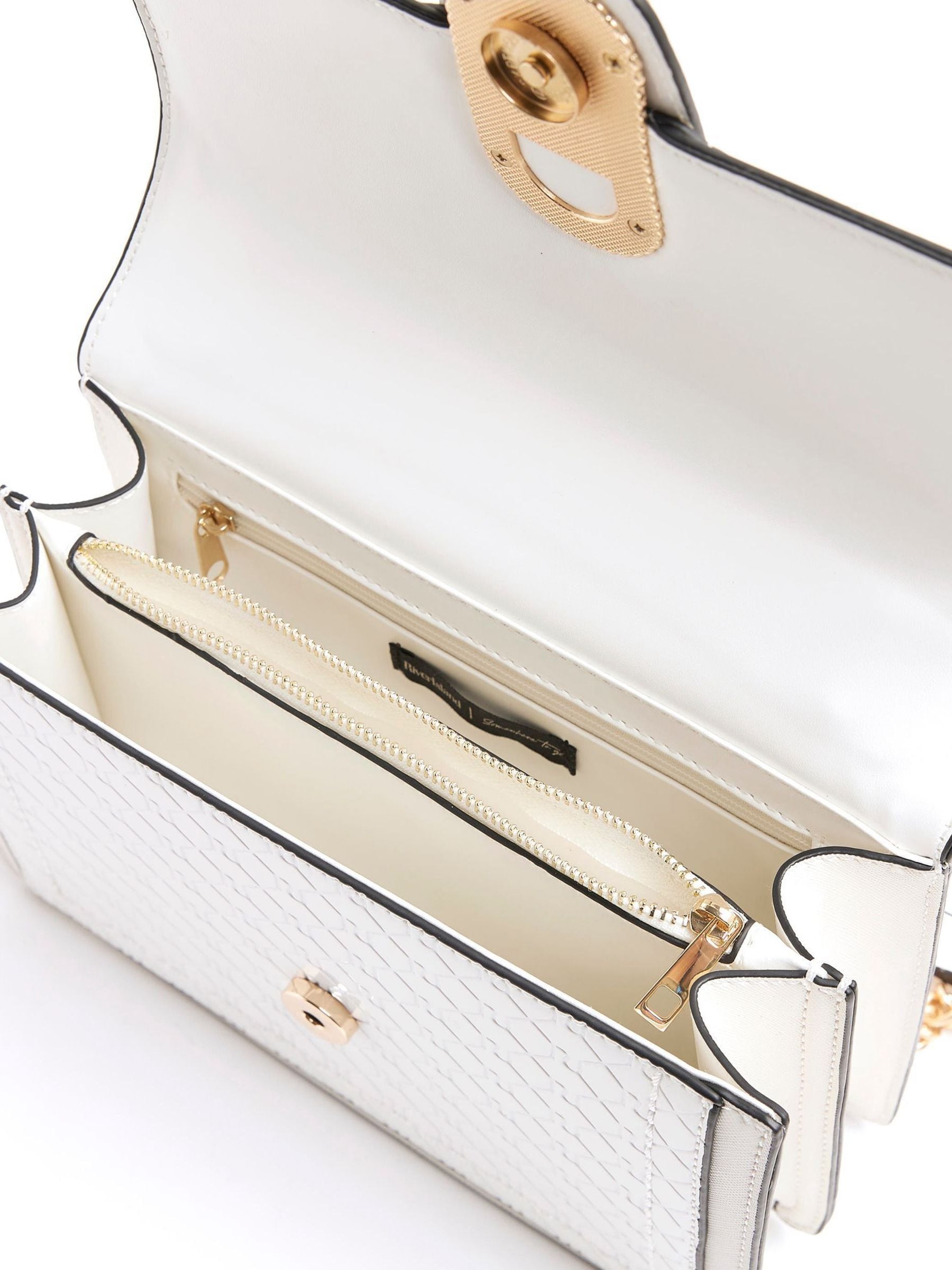 Buy River Island White Panelled Monogram Shoulder Bag from Next Canada