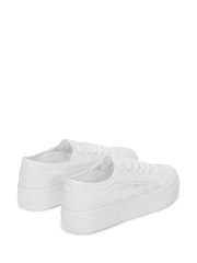 Superga 2740 Flower Sangallo Canvas White Trainers - Image 3 of 5