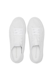 Superga 2740 Flower Sangallo Canvas White Trainers - Image 4 of 5