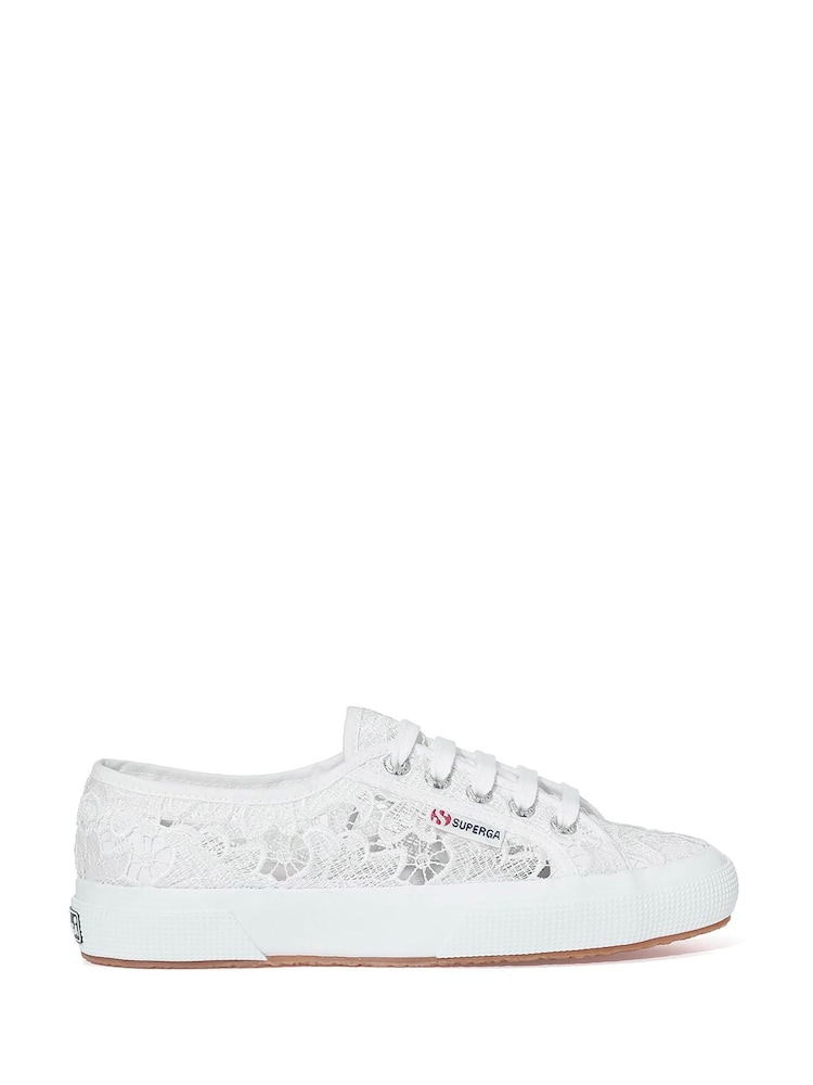 Superga 2750 MACRAME Canvas White Trainers - Image 1 of 5