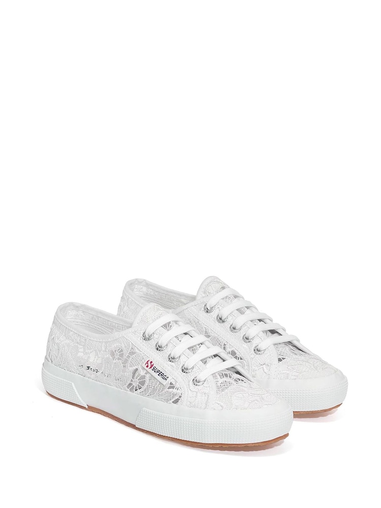 Superga 2750 MACRAME Canvas White Trainers - Image 2 of 5