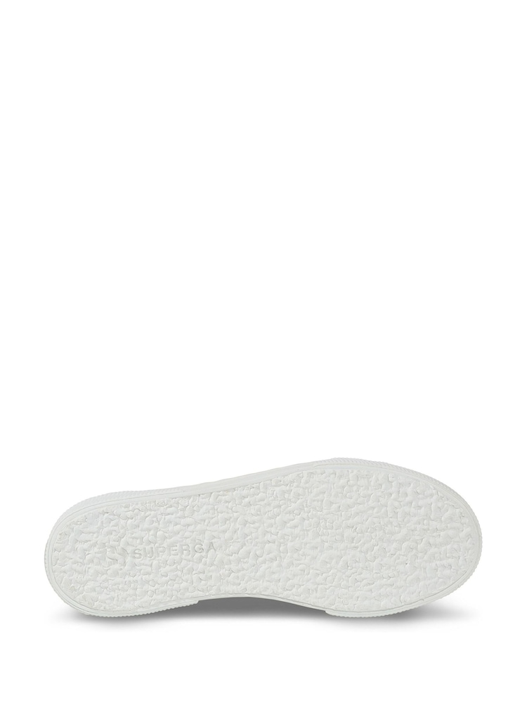 Superga 2740 FLOWER MACRAME Canvas White Trainers - Image 5 of 5