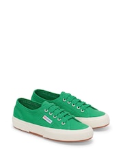 Superga 2750 Cotu Classic Canvas Green Trainers - Image 2 of 5