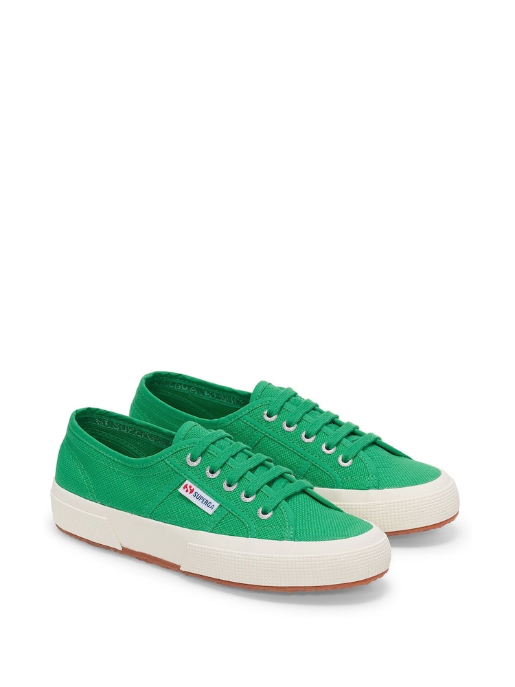 Superga 2750 Cotu Classic Canvas Green Trainers - Image 2 of 5