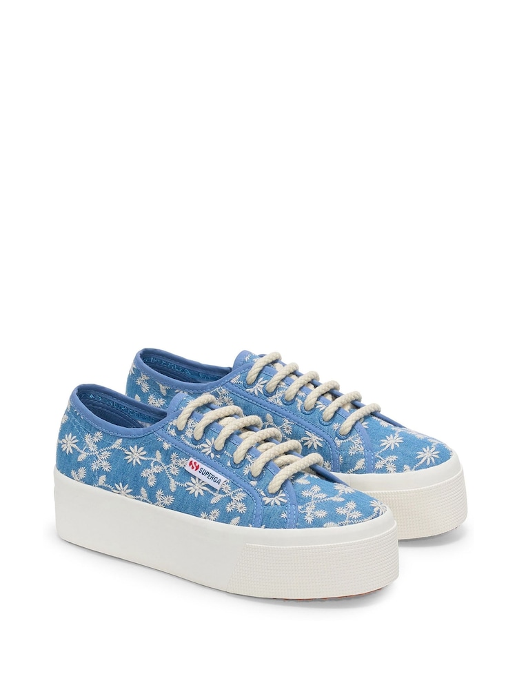 Superga 2790 PLATFORM SANGALLO Canvas White Trainers - Image 2 of 5