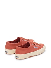 Superga 2750 COTU Classic Canvas Trainers - Brown Reddish/Off White - Image 3 of 5