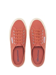 Superga 2750 COTU Classic Canvas Trainers - Brown Reddish/Off White - Image 4 of 5