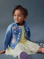 Mid Blue Denim Unicorn Embroidered Western Jacket (3mths-7yrs) - Image 4 of 4