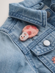 Mid Blå Denim - Westernjakke med broderi og enhjørning (3mnd.–7år) - Bilde 7 av 8