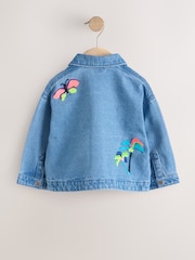 Tropical Embroidery Cord Collar Denim Jacket (3mths-7yrs) - Image 6 of 8