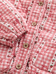 Red Gingham Quilted Jacket (3mths-7yrs) - Image 7 of 8