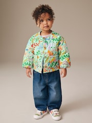 Bright Floral Printed Quilted Jacket (3mths-7yrs) - Image 2 of 10