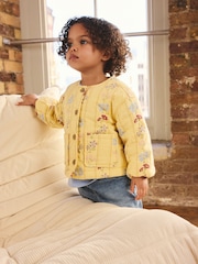 Yellow Printed Quilted Jacket (3mths-7yrs) - Image 1 of 5