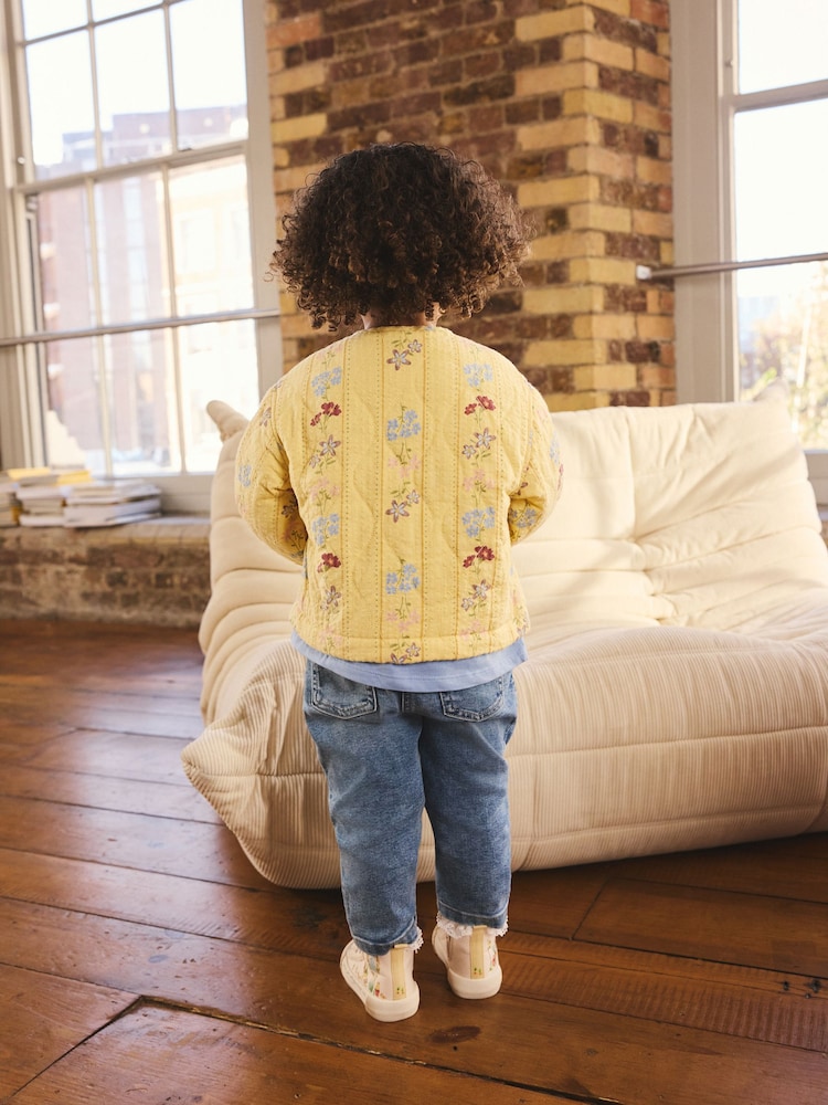Yellow Printed Quilted Jacket (3mths-7yrs) - Image 5 of 5