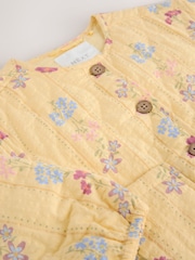 Yellow Printed Cotton Rich Quilted Jacket (3mths-7yrs) - Image 8 of 8