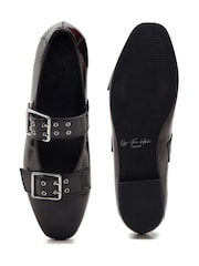 Off The Hook Black Canning Dual Strap Mary Jane Ballet Shoes - Image 5 of 6