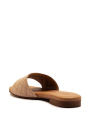 Off The Hook Cream Kingsway Leather Open Toe Flats - Image 3 of 6
