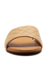 Off The Hook Cream Kingsway Leather Open Toe Flats - Image 4 of 6