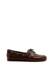 Off The Hook Brown Westwood Casual Lace-Up Leather Boat Shoes - Image 2 of 6