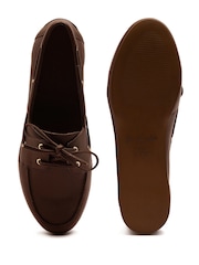 Off The Hook Brown Westwood Casual Lace-Up Leather Boat Shoes - Image 6 of 6