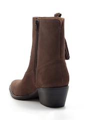 Off The Hook Brown Clapton Suede Leather Ankle Boots - Image 6 of 8