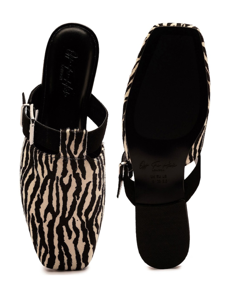 Off The Hook Brompton Leather Buckle Clog Shoes - Image 10 of 10