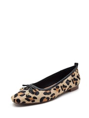 Off The Hook Animal Pinner Leather Leopard Print Ballerinas - Image 4 of 10