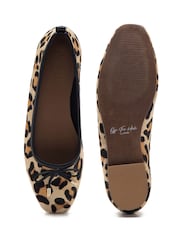 Off The Hook Animal Pinner Leather Leopard Print Ballerinas - Image 5 of 10
