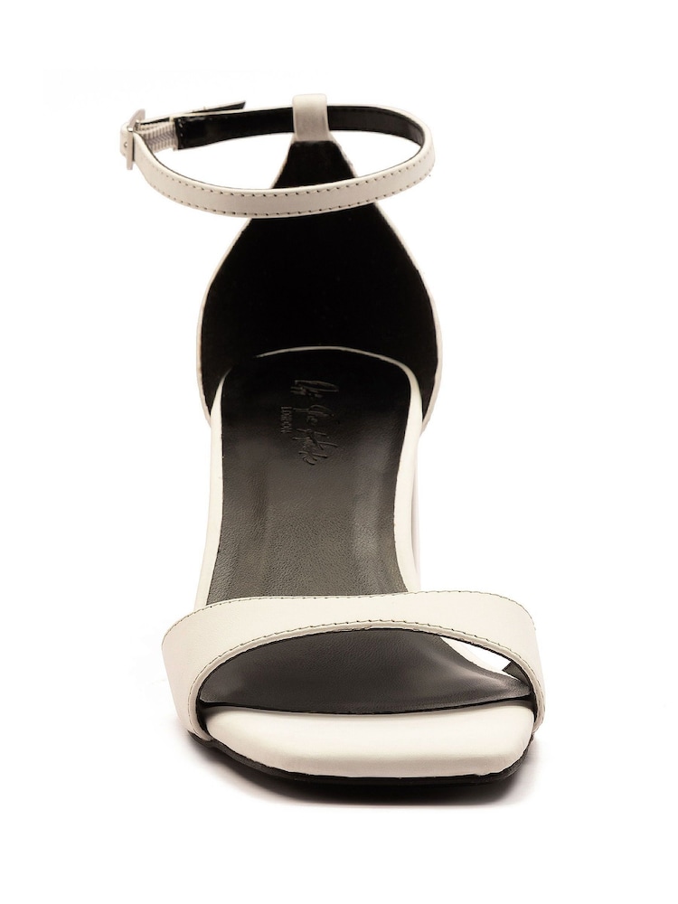 Off The Hook Natural Knightsbridge Leather Block Heel Ankle Strap Sandals - Image 8 of 8
