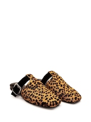 Off The Hook Animal Brompton Leather Buckle Clog Shoes - Image 2 of 7