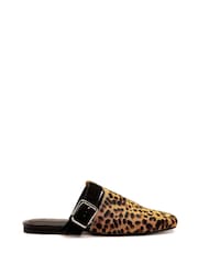 Off The Hook Animal Brompton Leather Buckle Clog Shoes - Image 3 of 7