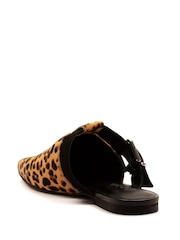 Off The Hook Animal Brompton Leather Buckle Clog Shoes - Image 4 of 7