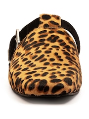 Off The Hook Animal Brompton Leather Buckle Clog Shoes - Image 5 of 7