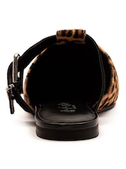 Off The Hook Animal Brompton Leather Buckle Clog Shoes - Image 6 of 7