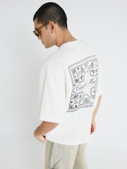 River Island Textured Casa Patch T-Shirt - Imagen 1 de 4