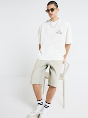 River Island Textured Casa Patch T-Shirt - Imagen 2 de 4