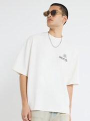 River Island Textured Casa Patch T-Shirt - Imagen 3 de 4