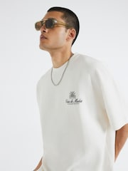 River Island Textured Casa Patch T-Shirt - Imagen 4 de 4