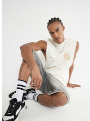 River Island White Japanese Yin Yang Tank - Image 1 of 4