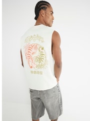River Island White Japanese Yin Yang Tank - Image 3 of 4