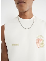 River Island White Japanese Yin Yang Tank - Image 4 of 4