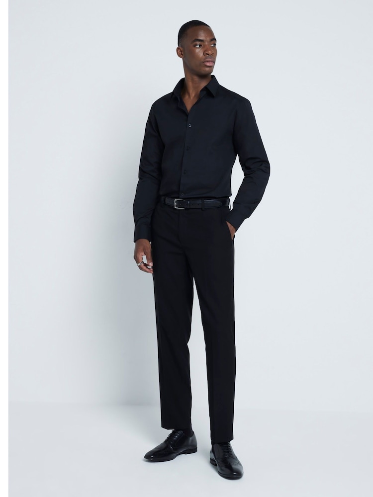 River Island Black Slim Fit Shirt - Image 4 of 4
