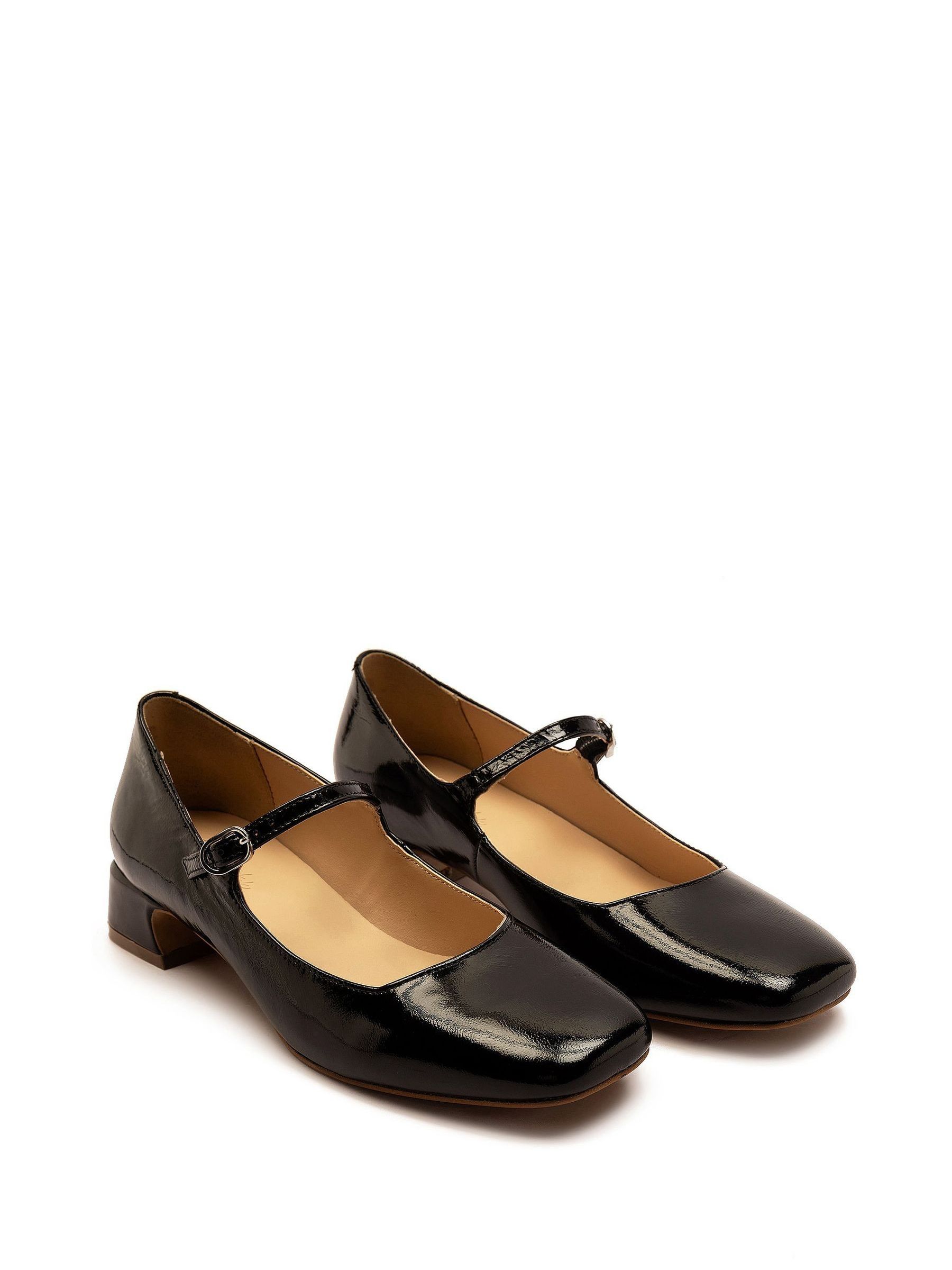 Buy Off The Hook Black Piccadilly Square Toe Mary Jane Ballet