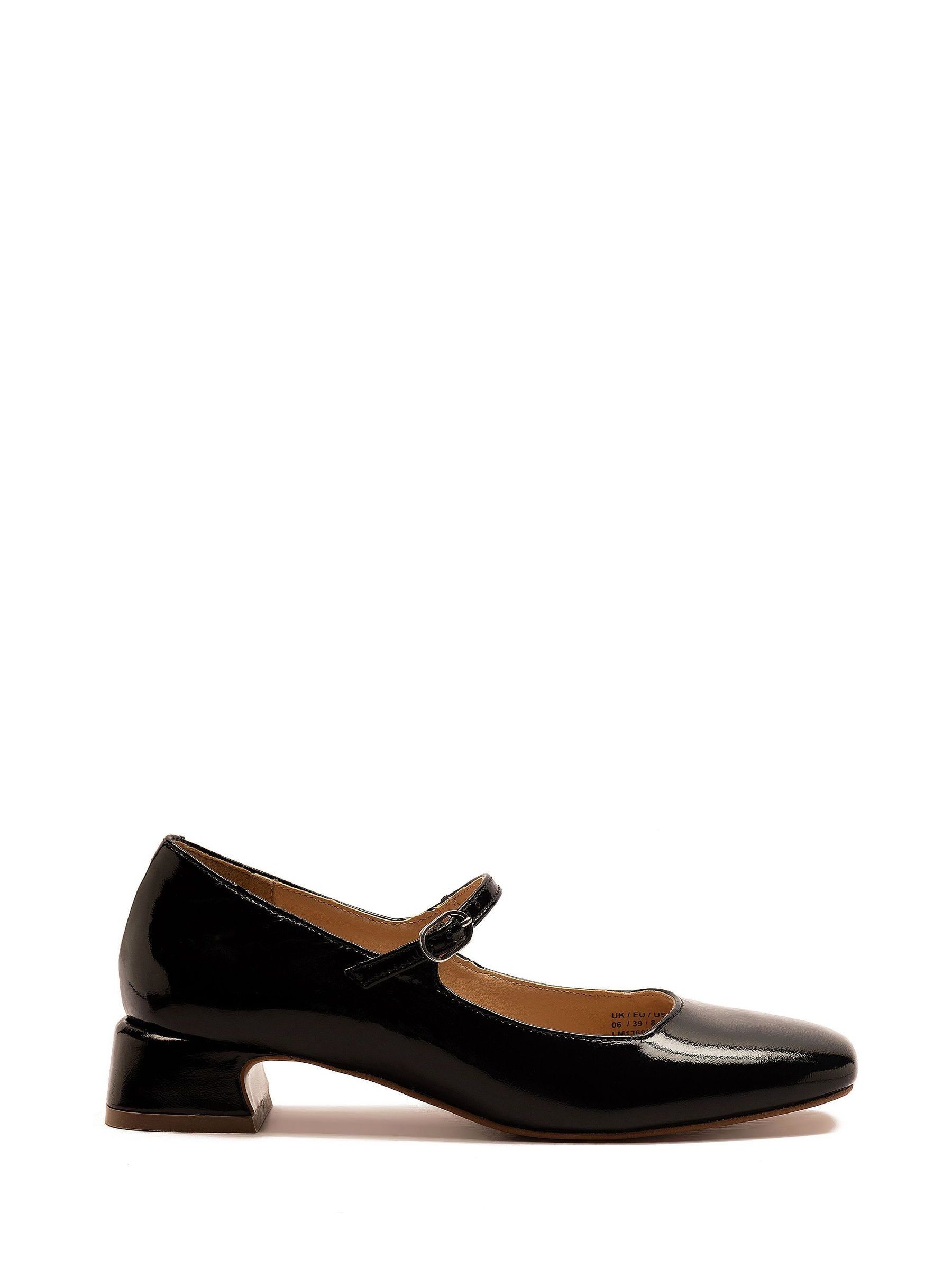 PRADA Mary Jane Square Toe Shoes Black Prada Black Leather Mary