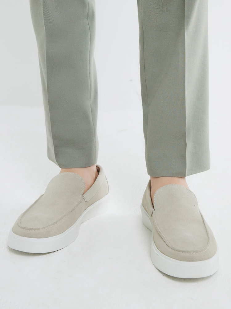 River Island Suede Wedge Cupsole Loafers - Slika 1 iz 6