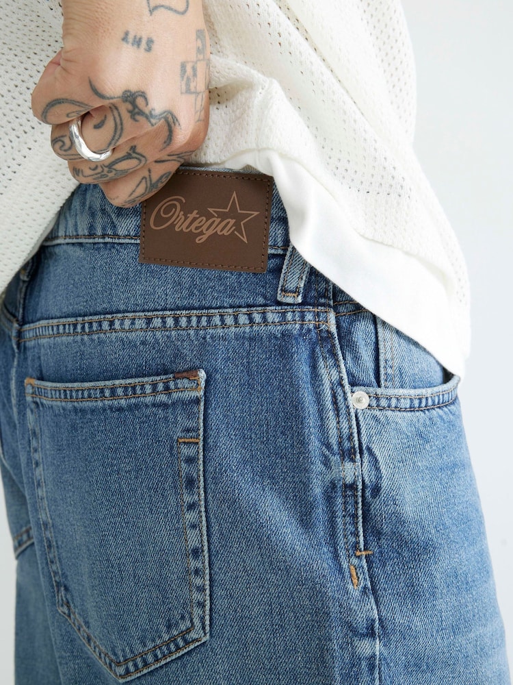 Μπλε - Τζιν River Island μεσαίου μεγέθους, φαρδιά γραμμή - Εικόνα 4 του 4