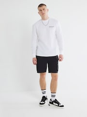 River Island Black Nylon Cargo Shorts - Image 1 of 6