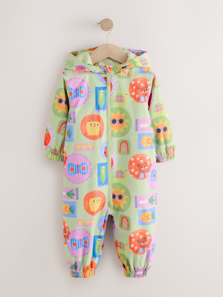 Verde cu personaj - Costum impermeabil cu imprimeu (6ms-7yrs) - Imaginea 1 din 8