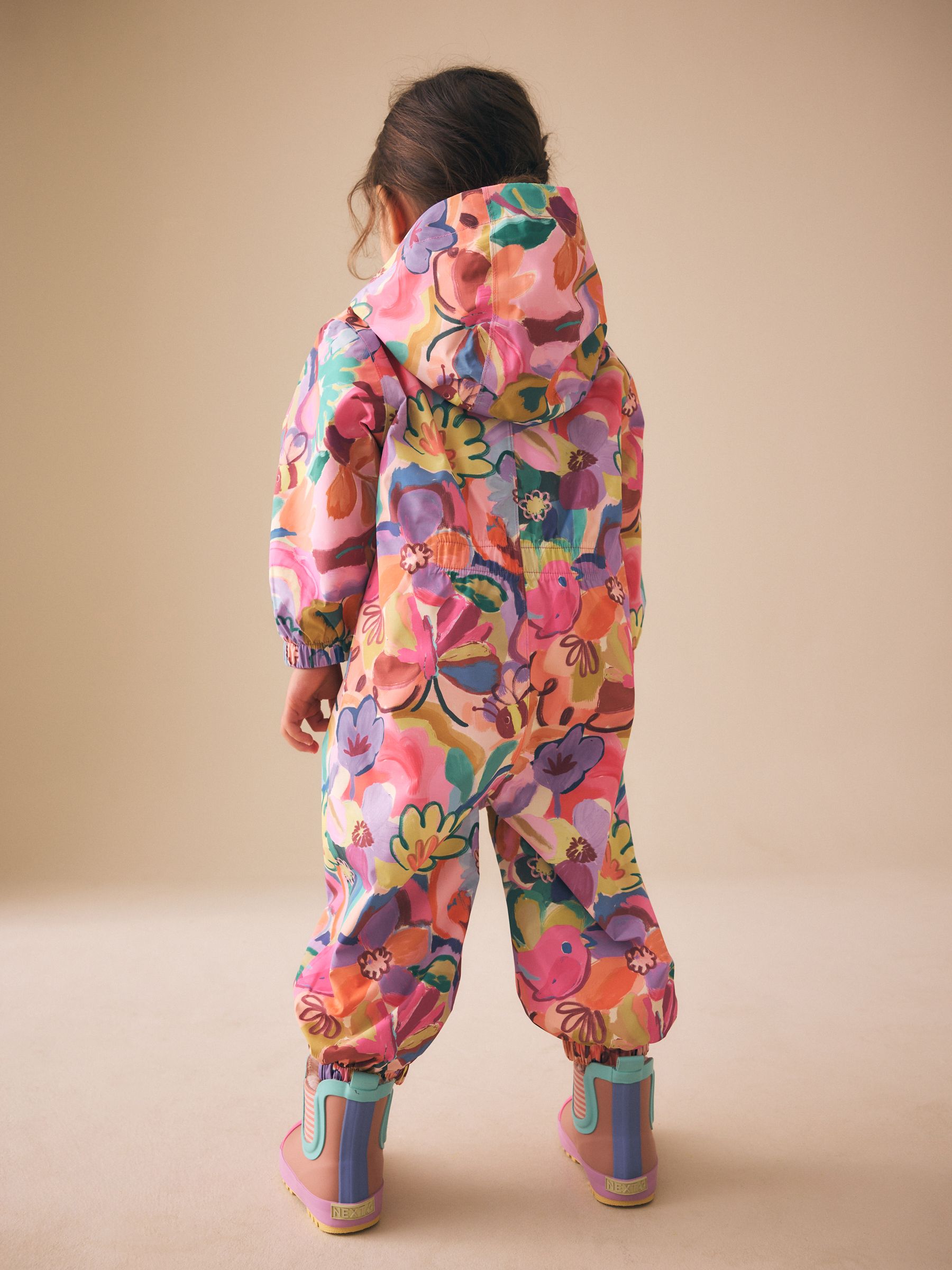 Buy Bright Floral Waterproof Printed Puddlesuit (3mths-7yrs